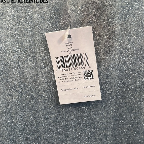 NWT Kate Spade Ellie Denim Tote - Picture 7 of 8